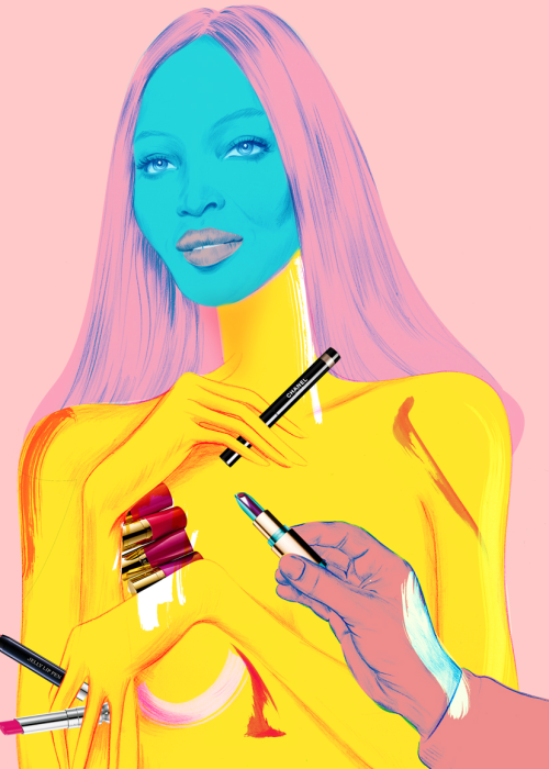 naomihitme:“ABOUT FACE” Illustration of Naomi by Jo Ratcliffe for V83