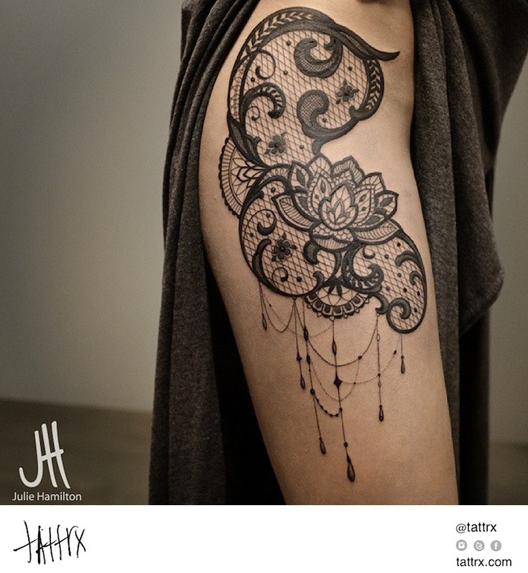 tattrx — Julie Hamilton Tattoo - Lace Design...
