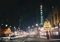 vintagegal:  Christmas on Hollywood Boulevard