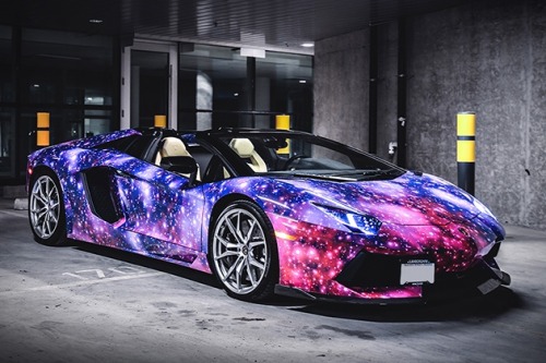 pandifreyan:inspiringpieces:Lamborghini Aventador Roadster GalaxyFor some, owning a Lamborghini Aven