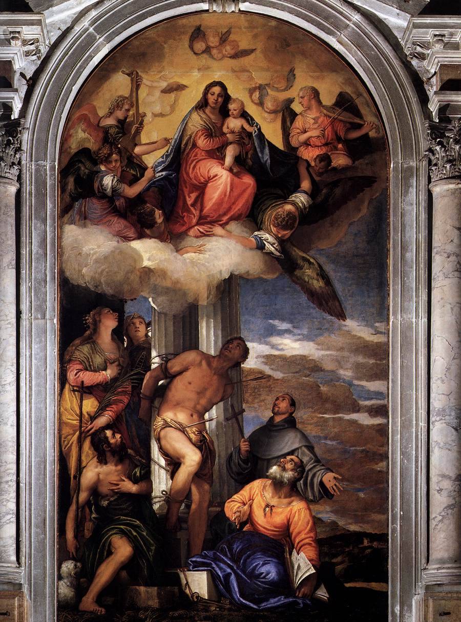 alaspoorwallace:Paolo Veronese (Italian, 1528-1588), Virgin and Child with Saints,