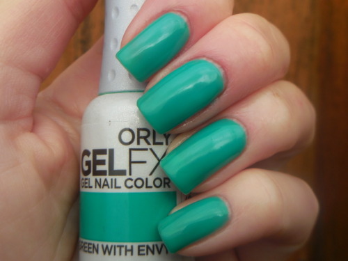 Orly GelFX Green With Envy.  I bought this because it was super cheap.  I would never have purchase