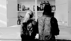 theelliedoll:  beth/daryl + funeral home ~ maybe we could stick around here a little