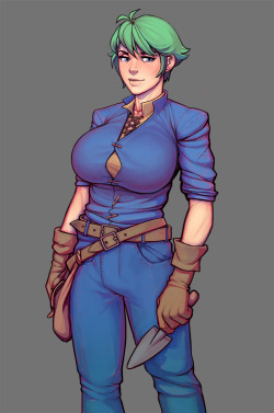 boobsgames:A clothed version of busty Krowly.
