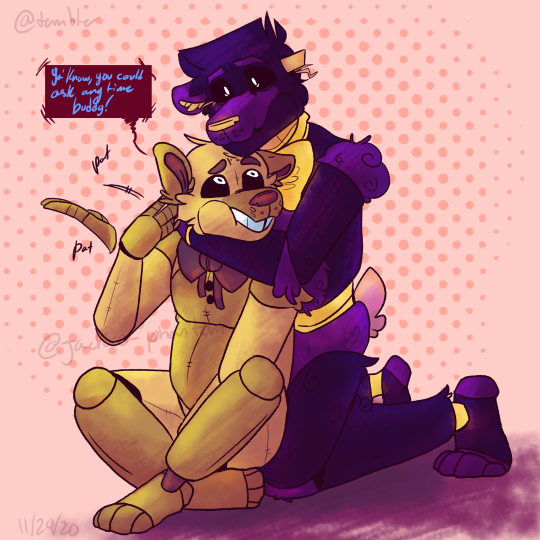 Shadow Ninja on X: Just some nice and cute fnaf 4 fanart of nightmare  fredbear being a big fluffy pillow for the kids he's defended from nightmare.  #FNAFfanart #FNAF  / X