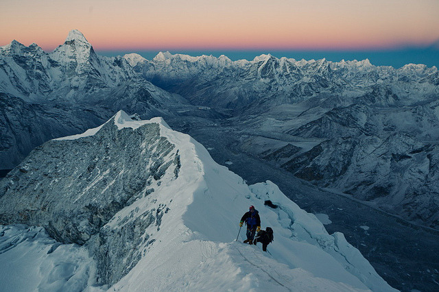 lust4mtns:
“ Sunrise at Imja Tse Summit by byronjyu on Flickr.
”