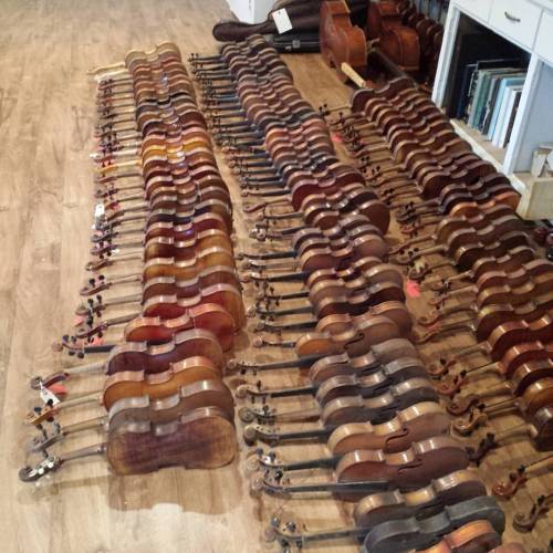 fiddlefixer: Violin maker problems… Sadly this is only about 25% of my collection….  #