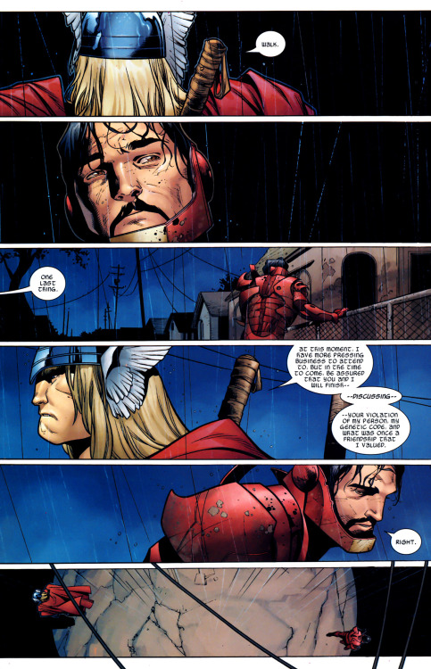 kimmsauce:  Thor #003 So I’ve gone into raptures about this scene in the past, but since it is one of my all time favourites, I had to bring it back today. Aside from my utter delight whenever something bad happens to Tony Stark, I do actually love