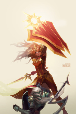 okolnir:  The shield is the mightiest by shilin - - - - -Prints of this, along with my Riven and Nami/MF, among other things, are up on My shop » http://shilin.storenvy.com- - - - -Facebook: http://facebook.com/ashenrayDA: http://shilin.deviantart.comMy