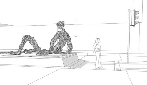 A rendering of “Sunbather,” which is expected to cost $515,000 as part of Percent for Art. Credit Oh