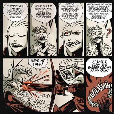 illuminatedcomics:illuminatedcomics:SOTA DEATHMONGERA queenly comic about royal successions.Made
