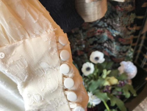 So……this beauty just arrived Silk devorè with ruffled hem and beautiful cuffs. Would m