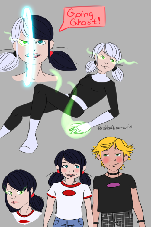 chlorofluoro-artist: AU where Marinette says ‘going ghost!’ instead of ‘Spots on’(@amiraculouspieceo