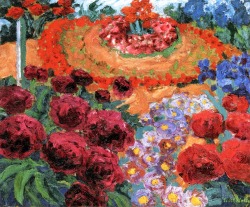 dappledwithshadow:Emil NoldeFlower Garden, 1922