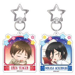 snkmerchandise: News: SnK Union Creative “Hoshi ni Onegai” Acrylic Charms Original Release Date: September 2017Retail Price: 5,616 Yen (Box of eight) Union Creative has previewed the new Hoshi ni Onegai SnK charms, featuring Eren, Mikasa, Armin,