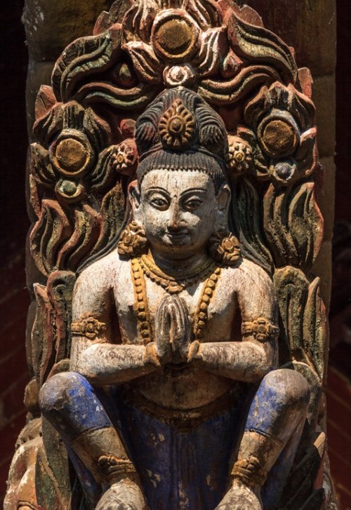 Devata, woodcarving, Nepal