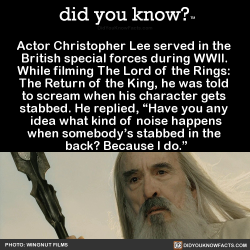 did-you-kno:  Actor Christopher Lee served