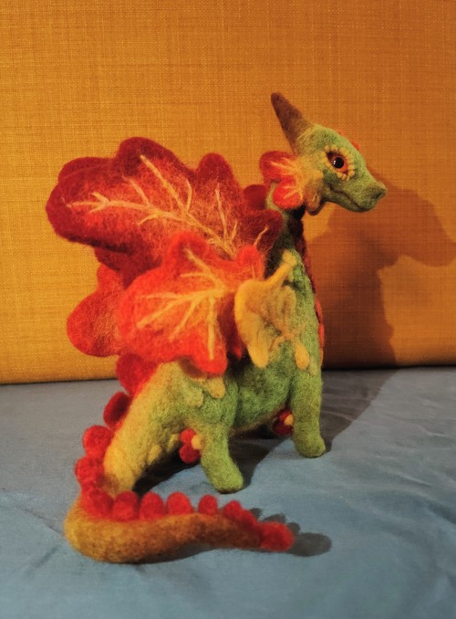 Finally Finished This Little Man After 2 Years Of Art Block Lol! I Lov U Leaf Dragon My Childe