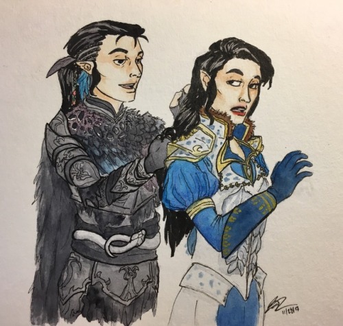 critrolesketch: “Come’ere Stubby, lemmie fix your hair.” “Vax, the hairdress
