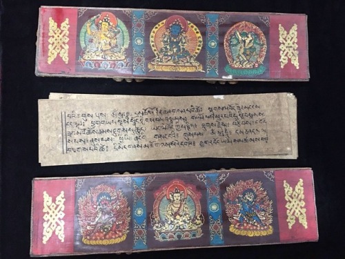 Tibetan Buddhist Jeweled Prayer Mantra Book with Emerald and Ruby Gem Inlay For more details, or to 