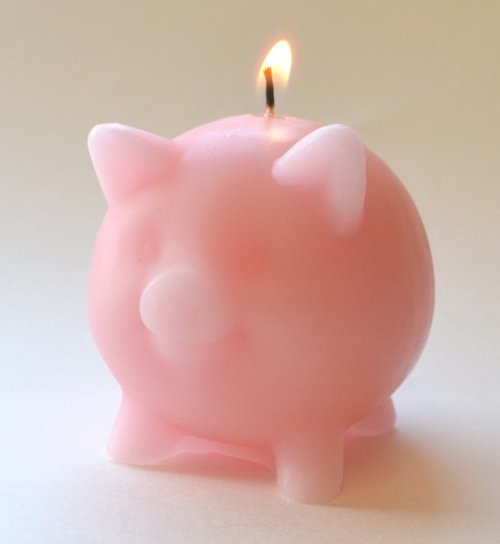 Pink Pig Candle //GlowliteCandles