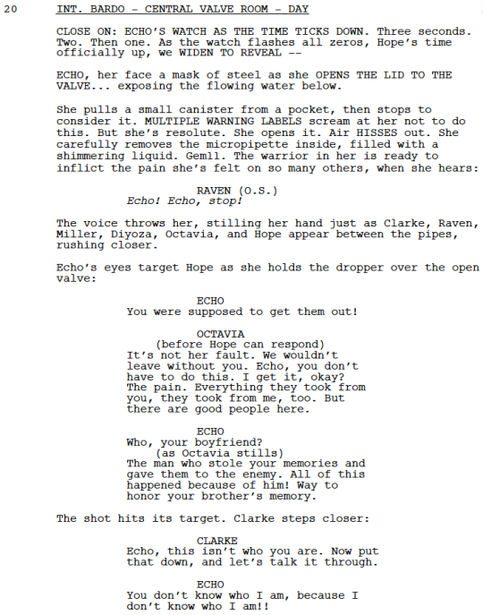 Here’s that epic last scene, starting with Echo’s friends talking her out of