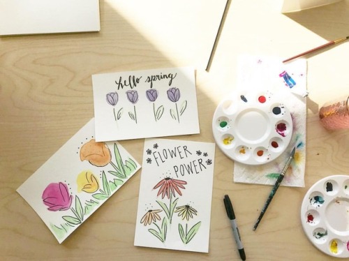 Sunny Sundays call for getting creative. #watercolor #spring #hellospring #painting #watercolorpaint