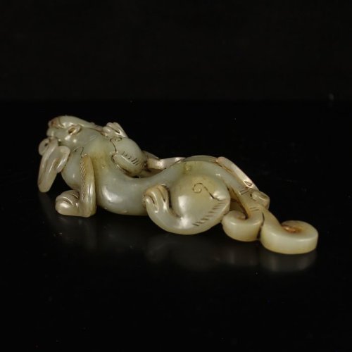 Natural Hetian Pendant - Fortune Li Dragon Dimension: 102*39*21(mm) 4.02*1.54*0.83(in) Wei