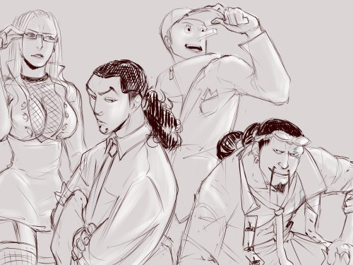 Sketch All Members Of CP9. 