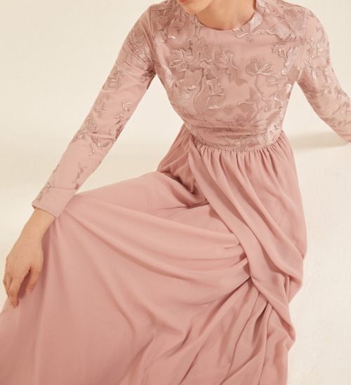 New Arrivals now online! Anya Embroidered Wrap Dress in Pinkwww.inayah.co
