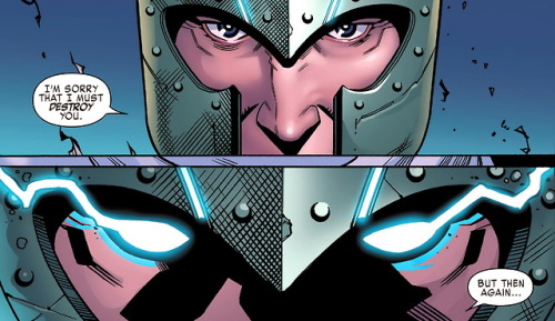 xmen-addict:“I’m sorry that I must Destroy you. But then again … I’m not!” - Magneto