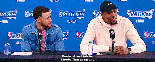 sports-and-everything-else:Steph and KD learned a new word today and so did I.
