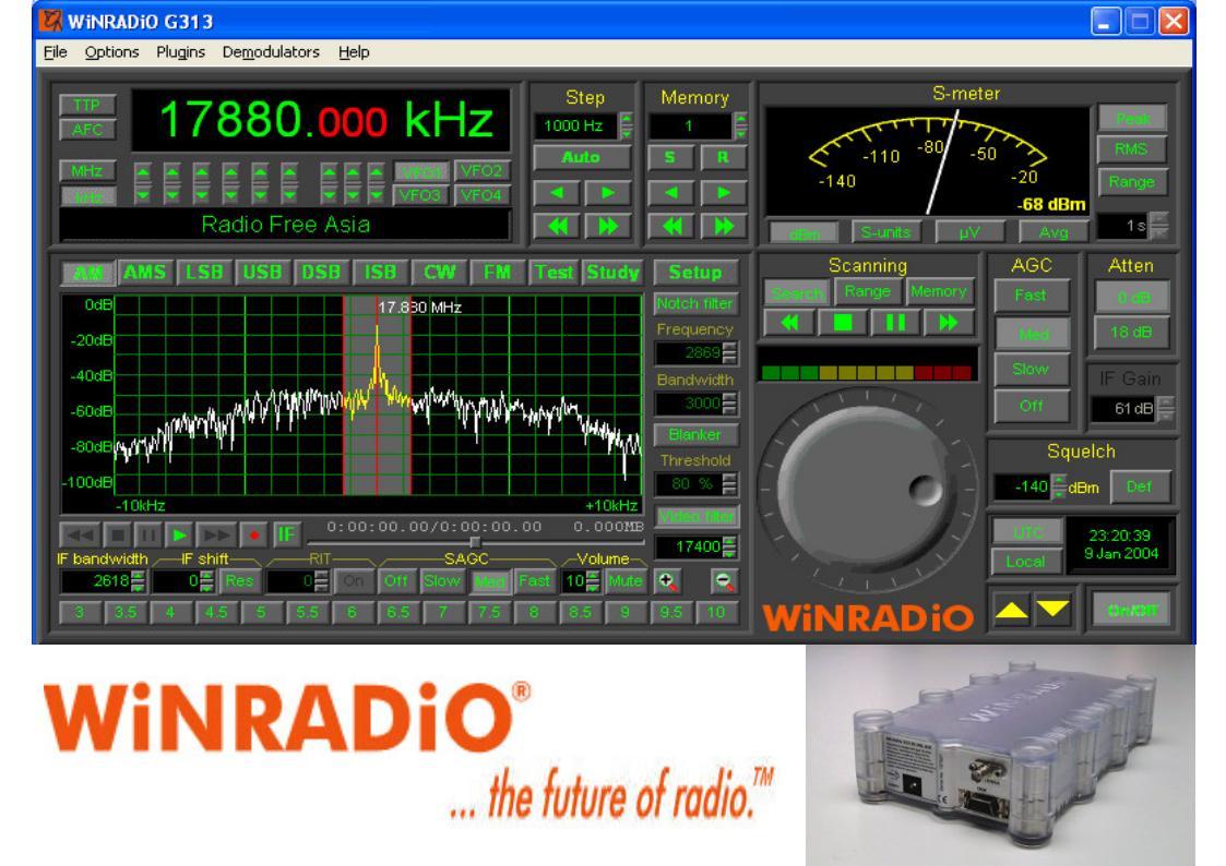 Winradio WR-G313e récepteur radio professionnel SDR ondes courtes