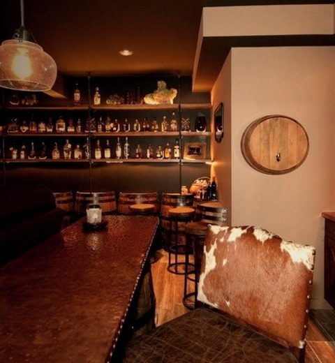 Basement UndergroundInspiration For A Large Rustic Underground Porcelain Tile Basement Remodel With Gray