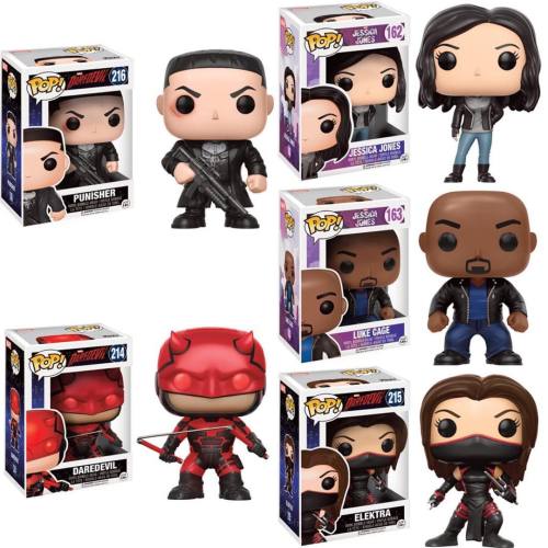 New Jessica Jones and Daredevil Funko POP! figures coming soon. We’ll take a Punisher, please!