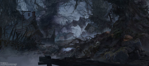 ravenkult: Sheet_Village by dongbiao lu www.artstation.com/artwork/32mgE