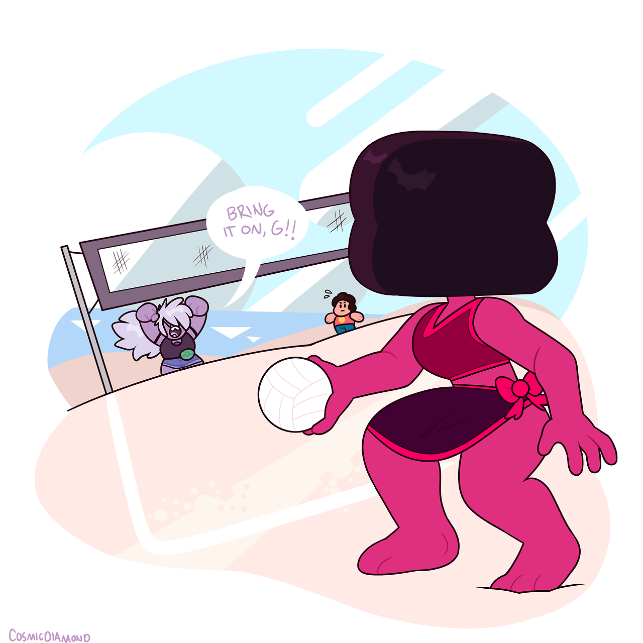 diadraws: everyone settled on a truce for the day to have a good time at the beach