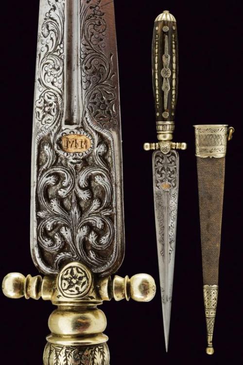 Ornate dagger from Naples, late 18th century.from Czerny’s International Auction House