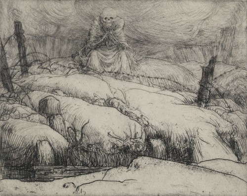 Dance of Death Series: Death Waits (1916/18 - Etching) - Percy John Delf Smith