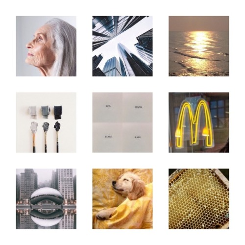 Color Moodboard (Request) : Sliver & Gold”Sun, Moon, Stars, Rain”