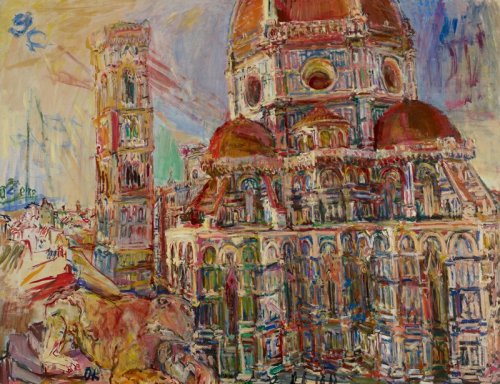 artist-kokoschka: The Duomo, Florence, Oskar Kokoschka, 1948, Minneapolis Institute of Art: Painting