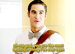sararye:anon requested: kurt meets darren, finn meets lea, brittany meets naya and blaine meets chri
