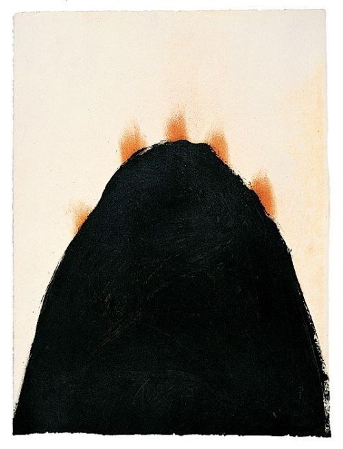 jaw8jaw: Antony Gormley, Matter, 1987. Black pigment, linseed oil and earth on paper 