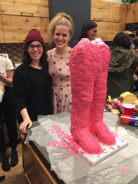 Tonight Christy Cohen made a rice crispy giant pink leg ship that we all dressed together. Hope you all enjoyed the episode. We sure enjoyed making it!