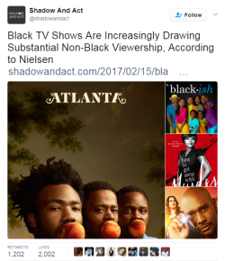 out-there-on-the-maroon: bellaxiao: what a shocker This is important to document and note though. A common reason posed by producers and execs to justify their whitewashing is “oh well we need white audiences, so we can’t have a black lead/a black
