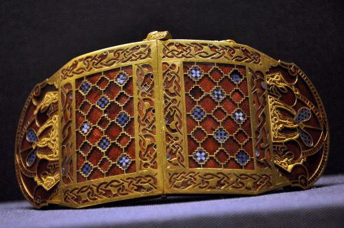 Anglo-Saxon shoulder clasp from the early 7th century. Britain