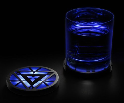 wickedclothes:  Iron Man Arc Reactor Coasters Whether you need a source of clean energy, a powerful bomb, an artificial heart, or a source of power for your very own superior combat suit, these arc reactor coasters have you (and your table) covered. Keep