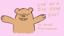  Happy valentine’s day Artie! Have a bear