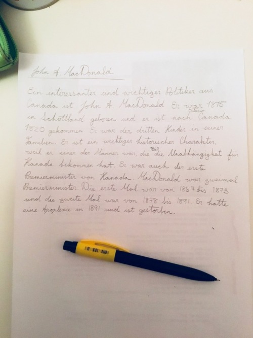 I do my homework in german