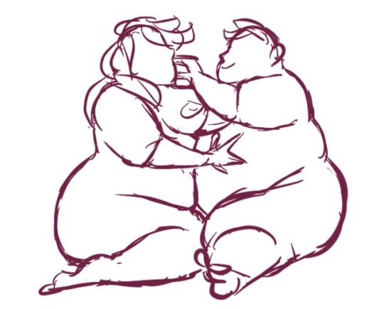 cheev:    some lil sketches of a gainer couple bc all the mutual gaining asks have inspired me 